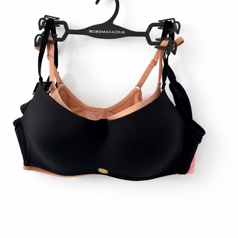 BCBGMAXAZRIA Seamless T-Shirt Bra – 2 Pack – Black & Nude – NWT – Size 36C